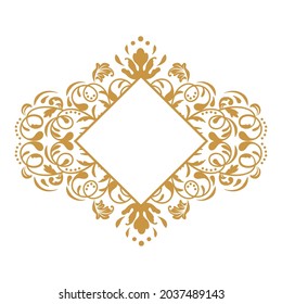 frame with floral ornament, vector artwork