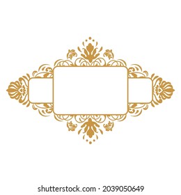 frame with floral ornament, vector artwork