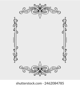 frame with floral ornament vector illustration