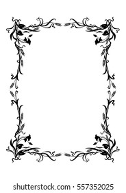 frame, floral ornament,vector graphics