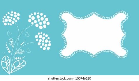 Frame with floral pattern