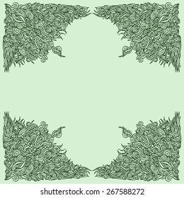 frame with floral patterns