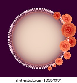 frame floral vector illustration
