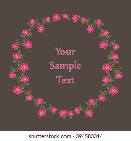frame with flower