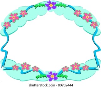 Frame of Flower Clouds