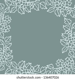 Frame of flower on empty space, Vector illustration