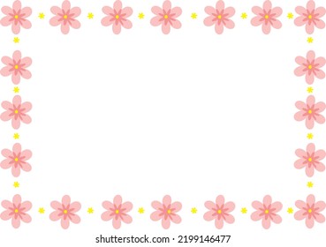 MARCO CON PATRÓN DE FLORES CON FONDO BLANCO.NOMBRE ETIQUETA.TARJETA DE MENSAJE.