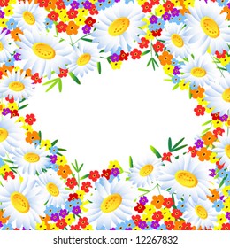 The frame flower. Square. VECTOR (See Jpeg Also In My Portfolio)