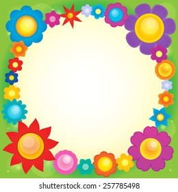 Frame with flower theme 6 - eps10 vector illustration.
