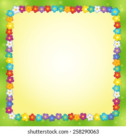 Frame with flower theme 7 - eps10 vector illustration.