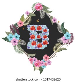 frame flower type B
