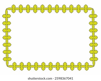 frame flower vector design with isolated background