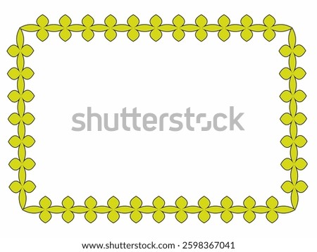 frame flower vector design with isolated background