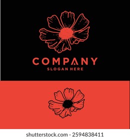 frame flower vector red color