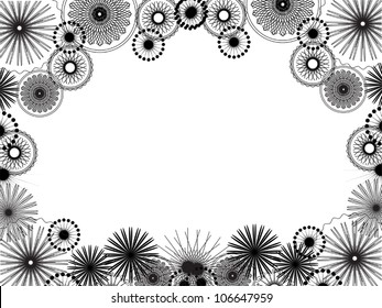 frame of flowers