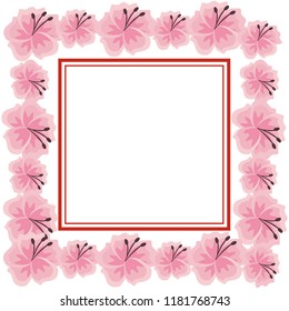 Frame with flowers