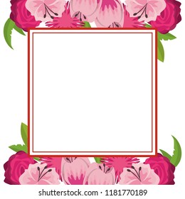 Frame with flowers