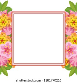 Frame with flowers