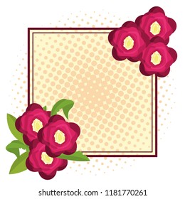 Frame with flowers