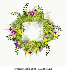 Frame with flowers