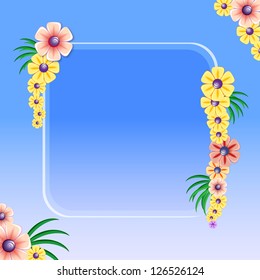 Frame with flowers