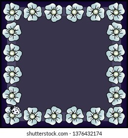 Frame of flowers.
