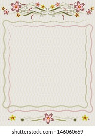 Frame with flowers