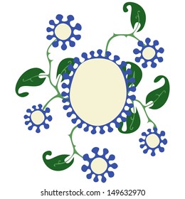 Frame with flowers