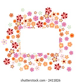 frame with flowers