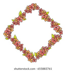 Frame with flowers