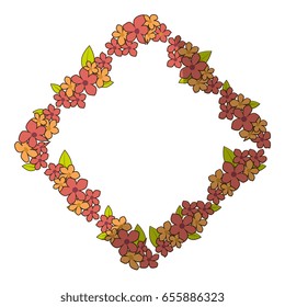 Frame with flowers