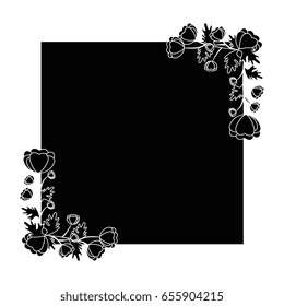 Frame with flowers