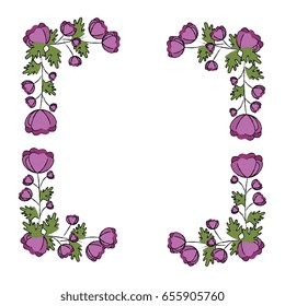 Frame with flowers
