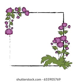 Frame with flowers