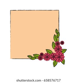 Frame with flowers