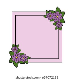 Frame with flowers