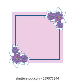 Frame with flowers