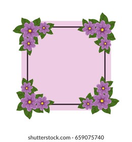 Frame with flowers