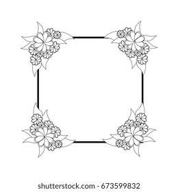Frame with flowers