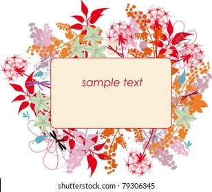 frame with flowers