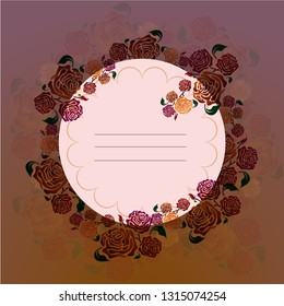 frame of flowers, abstraction, vector