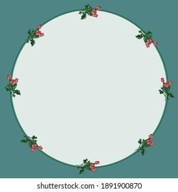 Frame of flowers. Background for cards, desktop, posters, greeting, spring holidays. Roses hand-drawn. Vector isolated image.