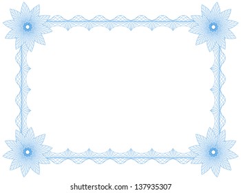 Frame with flowers, border, size A4.