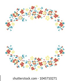 Frame of flowers, decorative element for design, Vector decorative flowers 