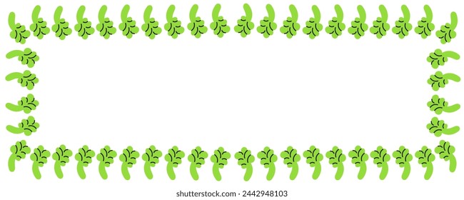 frame with flowers in flat style for text in vector. template for design sticker poster banner backdrop background paper