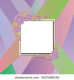 frame of flowers and gradients
