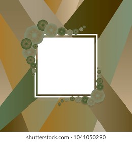 frame of flowers and gradients