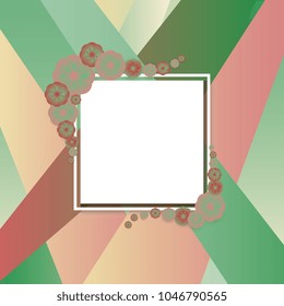 Frame of flowers and gradients