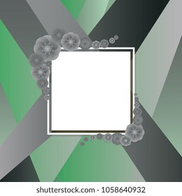 frame of flowers and gradients