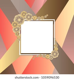 frame of flowers and gradients